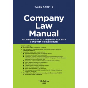 Taxmann's Company Law Manual 2023